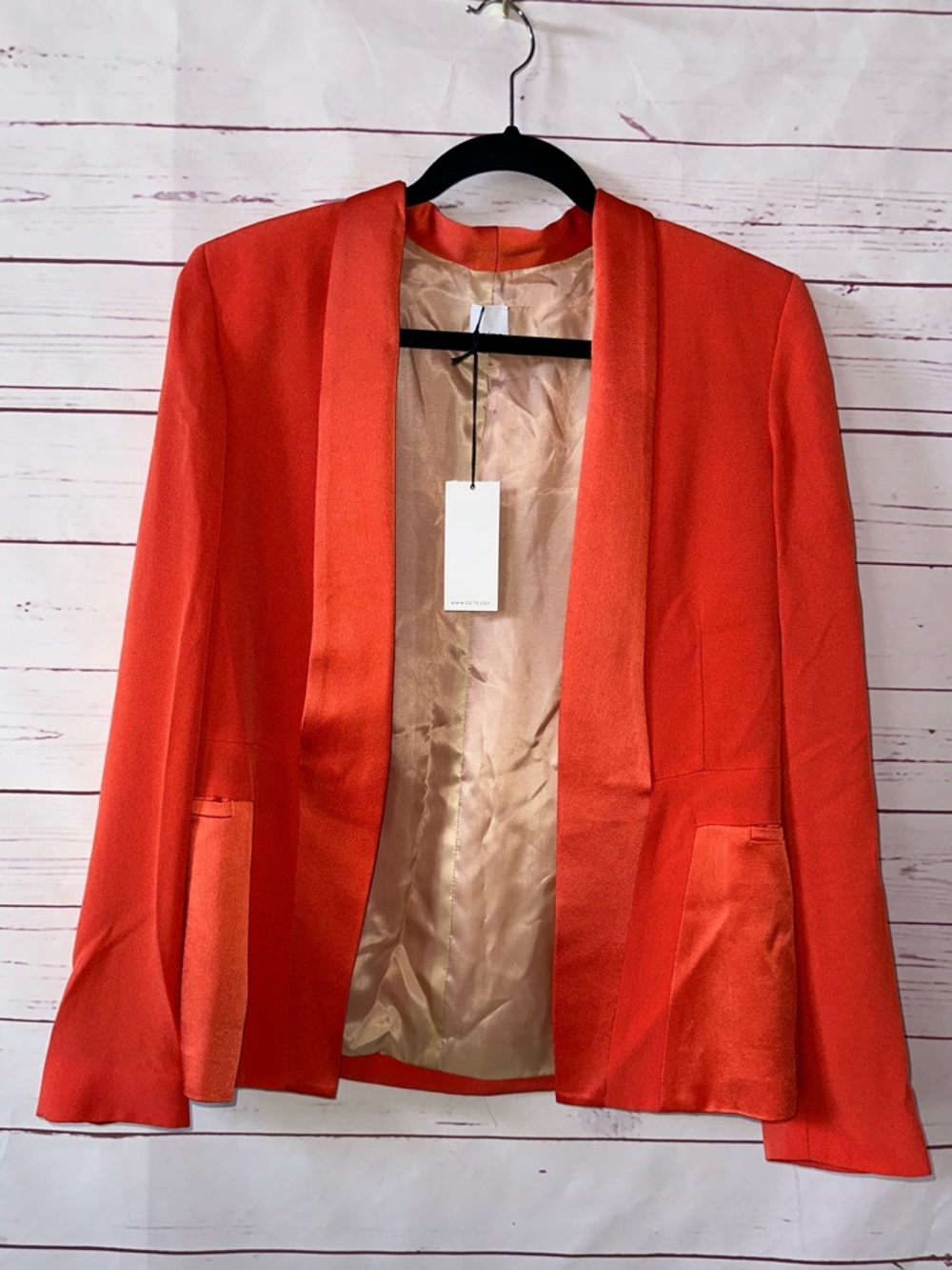 NWT COTE Made in Italy Size 42 Robot Blazer Orange Work Career New